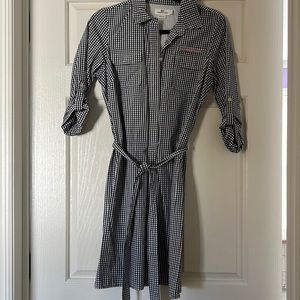 Vineyard Vines Gingham Harbor Belted Shirt Dress